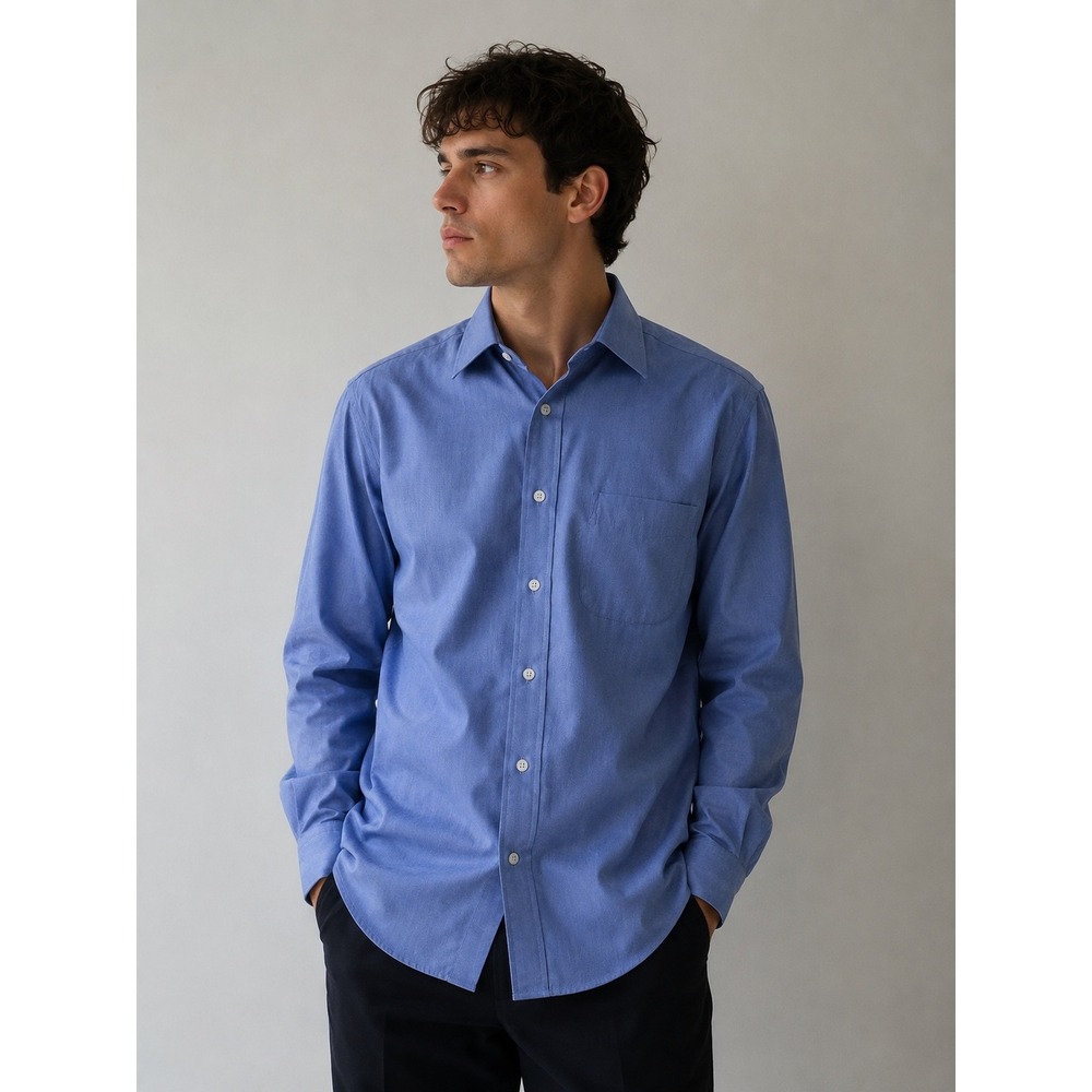 Brooks Brothers 346 Blue Dress Shirt Preppy Old Money Business Casual - Medium - Picture 2 of 6